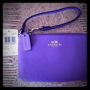 Coach purple wristlet NWT's